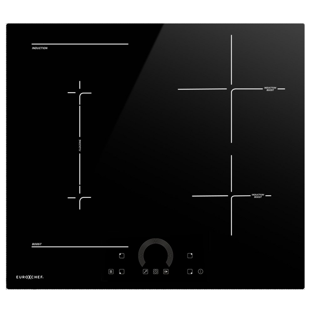 V219-COKICTEC641A-202506241211-00.jpg EUROCHEF 60cm 4 Zone Induction Cooktop, 7200W Electric, FlexZone Function, Touch Controls - Image 1
