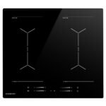 EuroChef 60cm 4 Zone Induction Cooktop, 7200W Electric, Dual Link Bridged Zone Hobs, Touch Controls