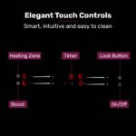 EuroChef 60cm 4 Zone Induction Cooktop, 7200W Electric, Dual Link Bridged Zone Hobs, Touch Controls - Image 5