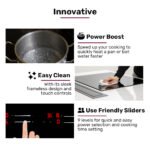 EuroChef 60cm 4 Zone Induction Cooktop, 7200W Electric, Dual Link Bridged Zone Hobs, Touch Controls - Image 8