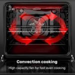 EuroChef 60cm Stainless Built-in 70L Grill 8 Function Fan Forced Electric Wall Oven - Image 8