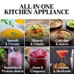 EUROCHEF Soup Maker Blender Smoothie Compact Hot Cold Stainless Steel Mixer - Image 2