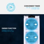 POLYCOOL 35L 220W Portable Evaporative Air Cooler 24 Hour Timer 4 in 1 Cooling Fan w/ Remote - Image 10