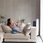 POLYCOOL 8L Portable Evaporative Air Cooler 24 Hour Timer 4 in 1 Cooling Fan, Grey and White - Image 2