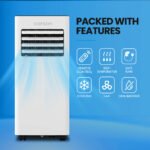 CARSON 2.05kW Portable Air Conditioner, with Fan & Dehumidifier Mode, Remote Control, 24hr Timer, Sleep Mode - Image 2