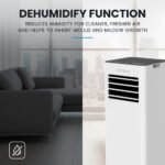 CARSON 2.05kW Portable Air Conditioner, with Fan & Dehumidifier Mode, Remote Control, 24hr Timer, Sleep Mode - Image 4