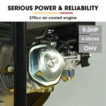 BAUMR-AG 185kg Reversible Vibratory Plate Compactor, Commercial 9HP 270cc, 500x700mm, Wheel Kit, for Sand Soil Gravel Asphalt (BCX-950) - Image 2