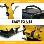 BAUMR-AG 185kg Reversible Vibratory Plate Compactor, Commercial 9HP 270cc, 500x700mm, Wheel Kit, for Sand Soil Gravel Asphalt (BCX-950) - Image 7