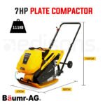 BAUMR-AG 111kg 400x545mm 7.0HP Plate Compactor, Sprinkler System (BCX-800) - Image 2