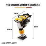 Baumr-AG 80kg Tamper Rammer Compactor - Wacker Petrol 7HP Packer Jack Plate - Image 6