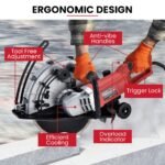 BAUMR-AG 2400W Electric Concrete Saw 355mm Demolition Cutter Wet Dry Demo Tool Circular Cutting - Image 9