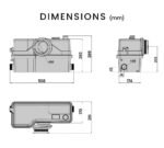 PROTEGE Macerator Pump 800W Commercial 4 Inlet for P-Trap Toilet Upflush Heavy-Duty - Image 6