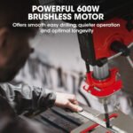 Baumr-AG DP15 600W 10" Pedestal Bench Drill Press, 12 Speeds, 16mm Chuck (DP15 II) - Image 3