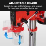 Baumr-AG DP15 600W 10" Pedestal Bench Drill Press, 12 Speeds, 16mm Chuck (DP15 II) - Image 7