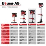 Baumr-AG 600W 12" Pedestal Bench Drill Press, 12 Speeds, 16mm Chuck (DP17) - Image 2