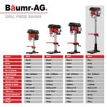 Baumr-AG 600W 12" Pedestal Floor Drill Press, 16 Speeds, 16mm Chuck (DP19) - Image 2