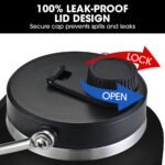 BAUMR-AG 3.8L Double Wall Insulated Stainless Steel Water Bottle, Drink Jug with Handle, Black - Image 8