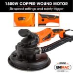 UNIMAC 1800W Drywall Sander Plaster Automatic Wall Gyprock Vacuum System - Image 2
