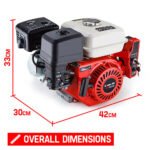 Baumr-AG 6.5HP Petrol Engine Stationary Motor OHV Horizontal Shaft Electric Start Recoil - Image 5