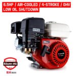 Baumr-AG 6.5HP Petrol Stationary Engine Motor 4-Stroke OHV Horizontal Shaft Recoil Start - Image 2
