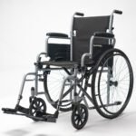 EQUIPMED 24 Inch Folding Wheelchair Lightweight Portable for Elderly and Disabled, Grey - Image 10