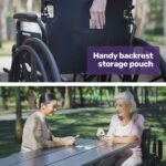 EQUIPMED 24 Inch Folding Wheelchair with Park Brakes, 136kg Capacity, 51cm Wide Seat, Black - Image 13