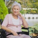 EQUIPMED 24 Inch Folding Wheelchair with Park Brakes, 136kg Capacity, 51cm Wide Seat, Black - Image 15