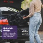 EQUIPMED 24 Inch Folding Wheelchair with Park Brakes, 136kg Capacity, 51cm Wide Seat, Black - Image 16