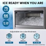 POLYCOOL Commercial Ice Maker Machine, up to 75kg/24hr, Timer & Self Cleaning Programs - Image 4