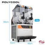 POLYCOOL 24L Double Tank Commercial Slush Machine, Digital Control Panel, SAA Approved, Juice and Frozen Slushy Maker - Image 11