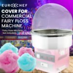 EUROCHEF Commercial Fairy Floss Cotton Candy Maker Machine Bubble Cover 52cm - Image 7