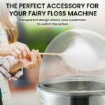 EUROCHEF Commercial Fairy Floss Cotton Candy Maker Machine Bubble Cover 52cm - Image 2