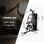 PROFLEX Multi-Station Home Gym Set with 98lbs Weight Plates- M8000 - Image 2