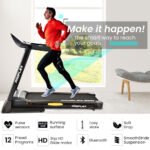 PROFLEX TRX4 Electric Treadmill, Medium Size, Foldable, Suspension, Bluetooth, USB/MP3, Pulse Sensors, Fitness Tracker - Image 3