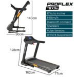 Proflex TRX9s Electric Treadmill, Large Size, 450mm Belt, 10-inch display, Foldable, Suspension, Auto Incline, WiFi, Bluetooth, Pulse Sensors - Image 2