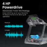 Proflex TRX9s Electric Treadmill, Large Size, 450mm Belt, 10-inch display, Foldable, Suspension, Auto Incline, WiFi, Bluetooth, Pulse Sensors - Image 4