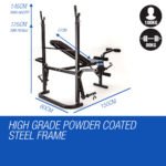PROFLEX 7in1 Weight Bench Press Multi-Station Home Gym Leg Curl Equipment Set - Image 6