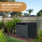 PlantCraft Double Wood Wheelie Bins Storage Shed, 2 Door Garbage Rubbish Bin Enclosure - Image 7