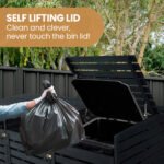 PlantCraft Triple Wood Wheelie Bins Storage Shed, 3 Door Garbage Rubbish Bin Enclosure - Image 4