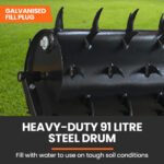 PlantCraft Tow Behind Lawn Roller Spike Aerator 36" Wide, Universal Hitch for Ride on Mower, Garden Tractor - Image 2