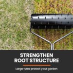 PlantCraft Tow Behind Lawn Roller Spike Aerator 36" Wide, Universal Hitch for Ride on Mower, Garden Tractor - Image 5