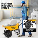 Baumr-AG 40V Battery Powered Wheelbarrow Motorised Electric, 80L Bucket Volume, 260kg Capacity - Image 3