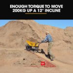 Baumr-AG 40V Battery Powered Wheelbarrow Motorised Electric, 80L Bucket Volume, 260kg Capacity - Image 6