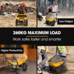 Baumr-AG 40V Battery Powered Wheelbarrow Motorised Electric, 100L Bucket Volume, 4 Wheel, 260kg Capacity - Image 5