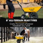 Baumr-AG 40V Battery Powered Wheelbarrow Motorised Electric, 100L Bucket Volume, 4 Wheel, 260kg Capacity - Image 7