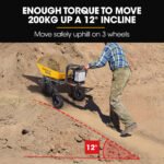 Baumr-AG 40V Battery Powered Wheelbarrow Motorised Electric, 100L Bucket Volume, 3 Wheel, 260KG, Lifting Bucket - Image 8