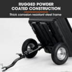 PlantCraft Poly Dump Cart, 272kg Load Heavy Duty Tipper Trailer, 16-inch Tyres, for Ride-on Lawn Mower Tractor, ATV, Quad Bike - Image 6