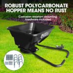 PLANTCRAFT Spreader 12V 36kg 30L Lawn Seed Fertiliser, for ATV, Ride on Mower, with Rain Cover - Image 5