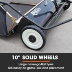 PlantCraft Lawn Sweeper 38" Wide, Tow Behind Leaf and Grass Clipping Collector, Universal Hitch for Ride on Mower, Garden Tractor - Image 3