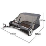 PlantCraft Lawn Sweeper 38" Wide, Tow Behind Leaf and Grass Clipping Collector, Universal Hitch for Ride on Mower, Garden Tractor - Image 6